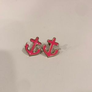 Pink Anchor Earrings
